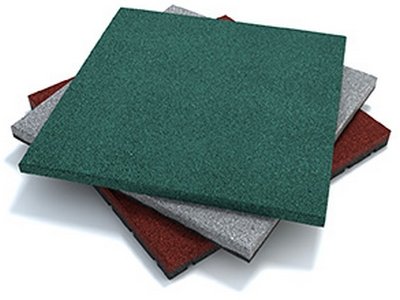 Резиновая плитка  EcoStep Gym/Джим 500х500 (15-60 мм) с рельефным основанием